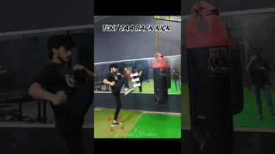 Tony Jaa back kick tutorial mma taekwondo kick karate trick speed power shorts