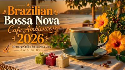 Soft Morning Jazz  Chill Café Ambience  Easy Bossa Nova Piano for Positive New Day Start