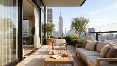 The Ultimate NYC Summer Morning Empire State View  City Sounds  